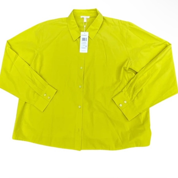 Eileen Fisher Tops - Eileen Fisher Top LS Designer Yellow Green L NWT